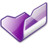 Folder violet open